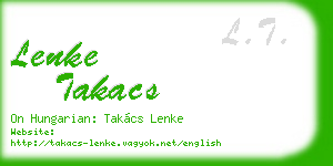 lenke takacs business card