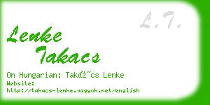 lenke takacs business card